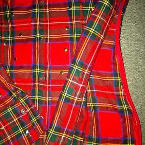 Festive Dolce and Gabbana plaid shirt